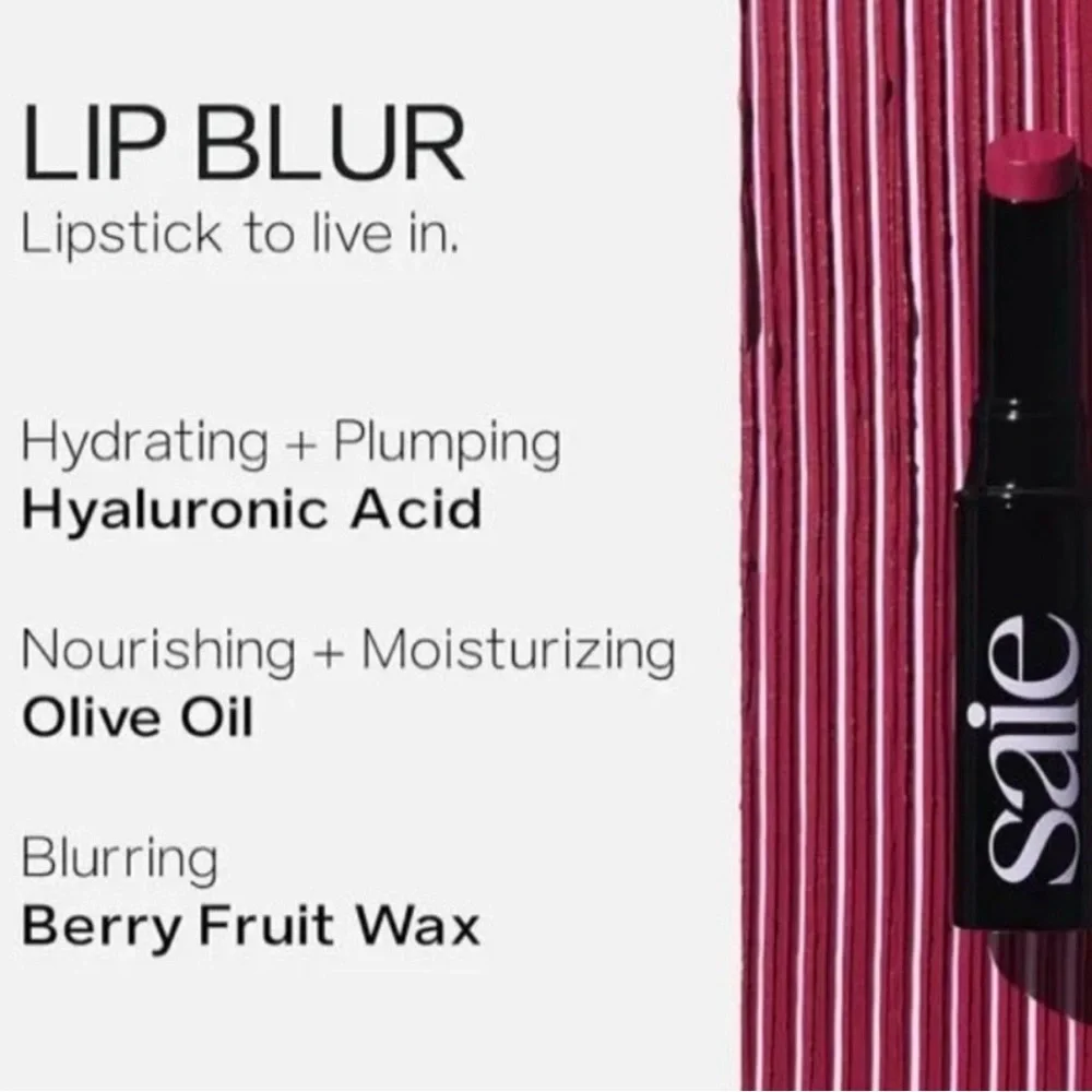 🎀 Saie Lip Blur Matte Hydrating Lipstick – DADA 💄✨